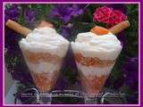Verrine de mascarpone au melon et limoncelo,croquant de speculoos
