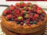 Gâteau aux fruits rouges et caramel au beurre salé