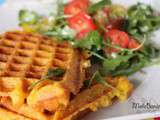 Gaufre patate douce, poulet &co