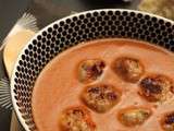 Soupe tomate mozzarella balsamique