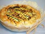 Mi-tourte mi-tarte salée, à la ricotta et aux courgettes grillées