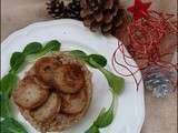 Risotto aux cèpes et sa rosace de boudin blanc aux cèpes (menu de Noël à 5 euros par personne)