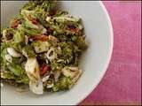 Salade vitaminée de brocolis, fèves, goji