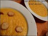 Soupe de rutabaga, carotte et lait de coco