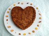 Coeur moelleux diététique sans gluten cacaoté au muesli avec pomme raisin coco (sans beurre ni lait ni oeuf ni sucre ajouté)