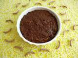Gâteau cru hyperprotéiné chocolat noisette aux céréales de son de blé et au psyllium (diététique, sans beurre, riche en fibres)