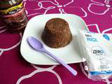 Gâteau de riz de konjac chocolat et cacahuète au psyllium à 20 kcal (diététique, sans oeuf ni beurre ni sucre, riche en fibres)