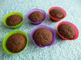 Muffins végans hyperprotéinés chicorée cacao coco sarrasin avoine (diététiques, sans gluten ni oeuf ni beurre, riches en fibres)
