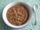 Porridge diététique hyperprotéiné érable chocolat noisette aux flocons d'avoine (seulement 100 kcal)