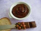 Tartinade diététique chocolat noisette à l'inuline et au sucralose (sans beurrre et sans sucre)