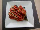 Eventail de courgettes tomates mozzarrella