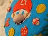 Gâteau damier Mario Bros