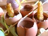 Oeufs de Pâques au chocolat très crunchy