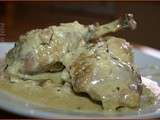 Pintade sauce crémeuse au vin blanc