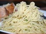 Spaghettis à l'ail rôti