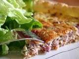 Tarte au saumon, oignon rouge et ciboulette