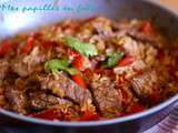 Wok de boeuf aux poivrons