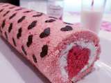 Gâteau roulé coeur Saint Valentin