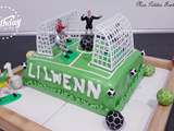 Gâteau terrain de foot pour l'anniversaire de ma Licorne