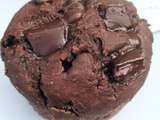Muffins chocolat chocolat praliné noisette