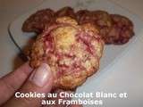Cookies au Chocolat Blanc et aux Framboises