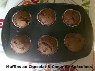 Muffins au Chocolat & Coeur de Spéculoos