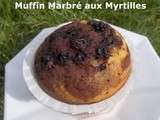 Muffins Marbrés aux Myrtilles Pour un Défi