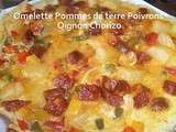 Tour en Cuisine #162 - Omelette Pommes de terre Poivrons Oignon Chorizo