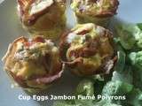 Tour  Rapide  en Cuisine #174 - Cup Eggs Jambon Fumé Poivrons