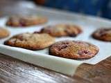 Cookies framboise et chocolat blanc,  à la française 