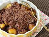 Crumble aux pommes poêlées et chocolat