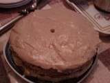 Gâteau Biscuit à la mousseline au caramel et cacao
