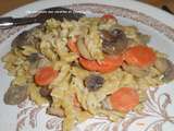 One pot pasta aux carottes et champignons