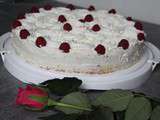 Gâteau d'anniversaire framboise et chocolat blanc