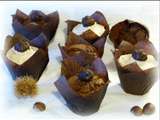 Muffins Chocolat cœur crémeux aux marrons