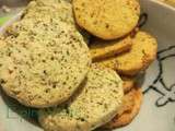 Biscuits apéritifs aux herbes et épices allégés en matières grasses