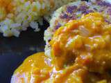 Galettes de poissons à la citronnelle, sauce curry et lait de coco