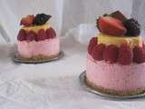 Entremets framboises mangues