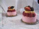 Entremets framboises mangues