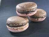 Macarons chocolat et à la fraise