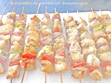 Brochettes de poulet au balsamique