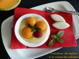 Fraîcheur de melon à la crème de calisson – Recette autour d’un ingrédient # 41