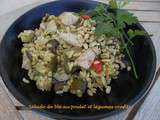 Salade de blé au poulet et légumes confits