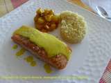 Saumon à l’aigre-douce, mangue et sauce curcuma – Recettes autour d’un ingrédient # 27