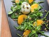 Salade d'asperges sauvage à l'orange, sauce aux truffes