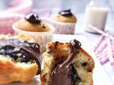 Muffins Pépites de Chocolat Coeur coulant Nutella Recette Companion