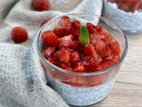 Pudding graines de chia et fraises
