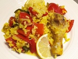 Riz aux poivrons rouges et au poulet