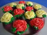 Cupcakes  bouquet de roses 