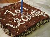 Gâteau d'anniversaire au chocolat pour ses 1 ans